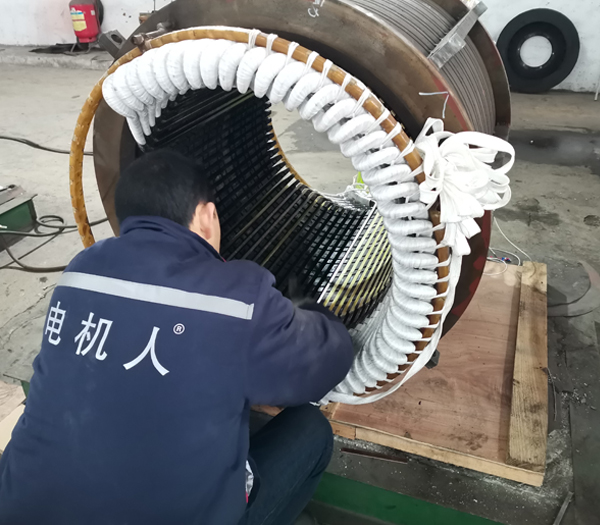 某電廠1000kw電機定子繞組維修